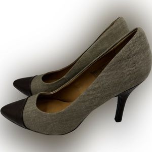 Nine West Brown and Beige Multicolor Pump